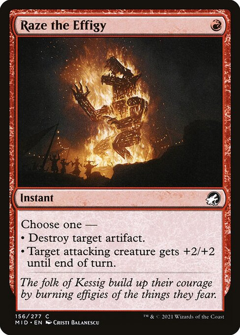 Raze the Effigy (MID) (Foil) (#156)