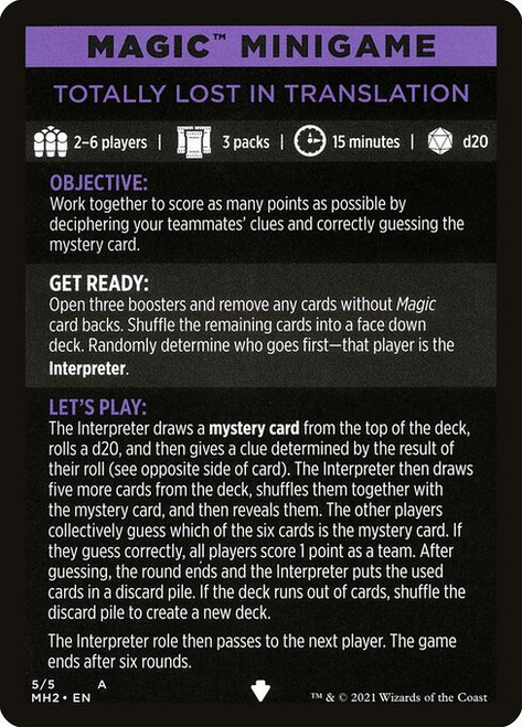 Totally Lost in Translation // Totally Lost in Translation (cont'd) (MMH2) (Foil) (#5)