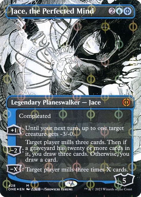 Jace, the Perfected Mind (ONE) (Step-and-Compleat Foil) (Showcase) (#428)