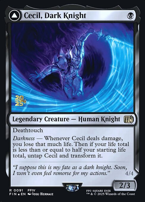 Cecil, Dark Knight // Cecil, Redeemed Paladin (PFIN) (Foil) (#91s)