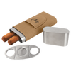 Light Brown Cigar Case with Cutter