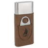 Dark Brown Cigar Case with Cutter
