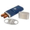 Blue Cigar Case with Cutter