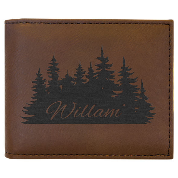 Wallets Bifold with ID Flip Dark Brown