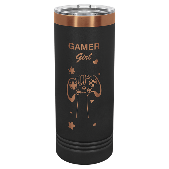 Polar Skinny 22oz Black-Rose Gold