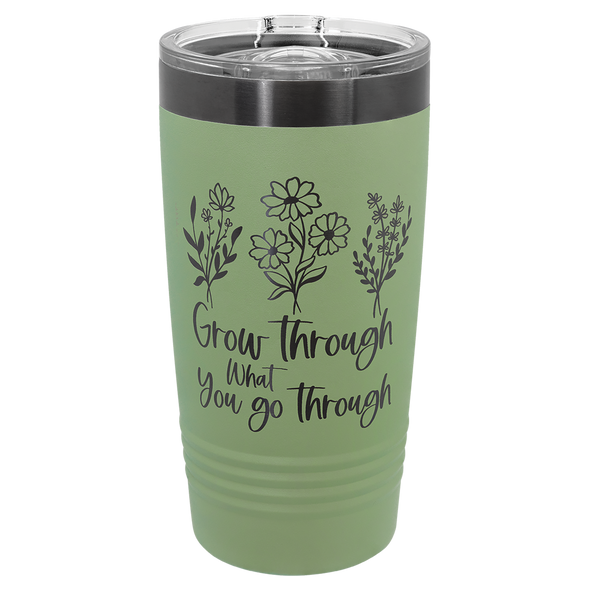Polar Tumbler 20oz Summer Sage-Ghost Black