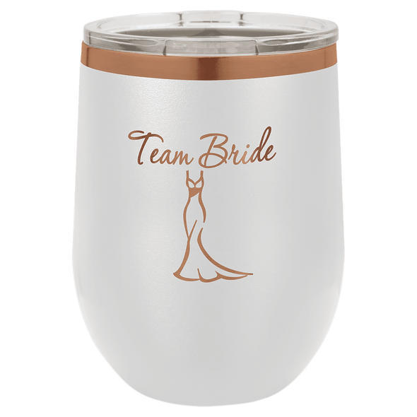 Polar Stemless 12oz White-Rose Gold