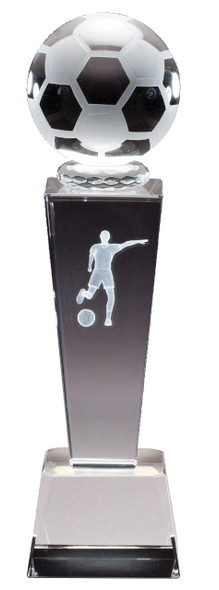Crystal Soccer Ball with Female Figure