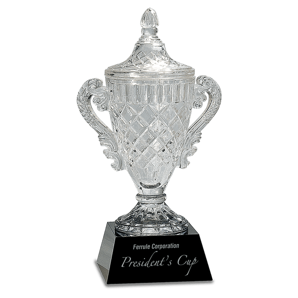 Crystal Cup on Black Pedestal Base 14"