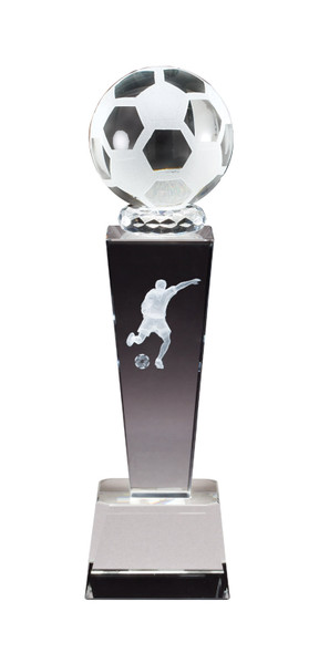 Crystal Soccer Ball with Male Figure