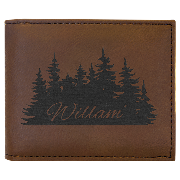 Wallets Bifold with ID Flip Dark Brown