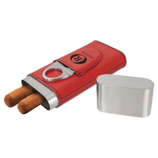 Red Cigar Case with Cutter