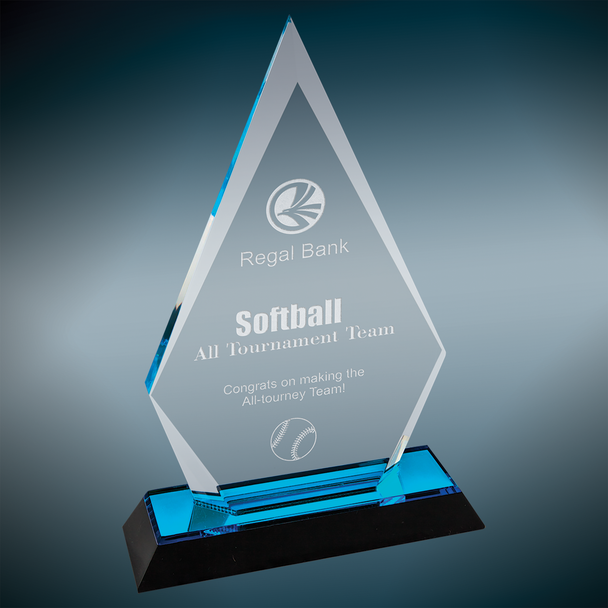 Arrow Point Impress Acrylic Blue 8"