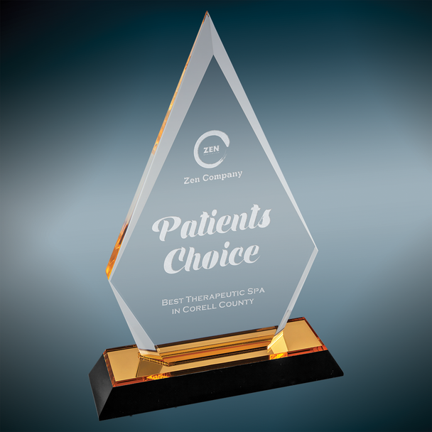 Arrow Point Impress Acrylic Gold 8"