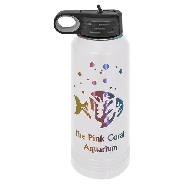 Polar Water Bottle 32oz White-Prism