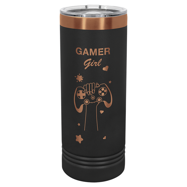 Polar Skinny 22oz Black-Rose Gold