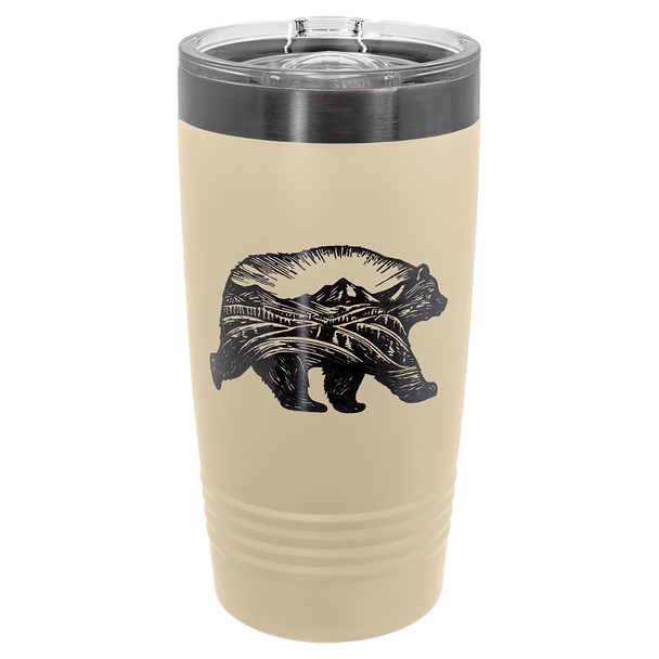 Polar Tumber 20oz Warm Sand-Ghost Black