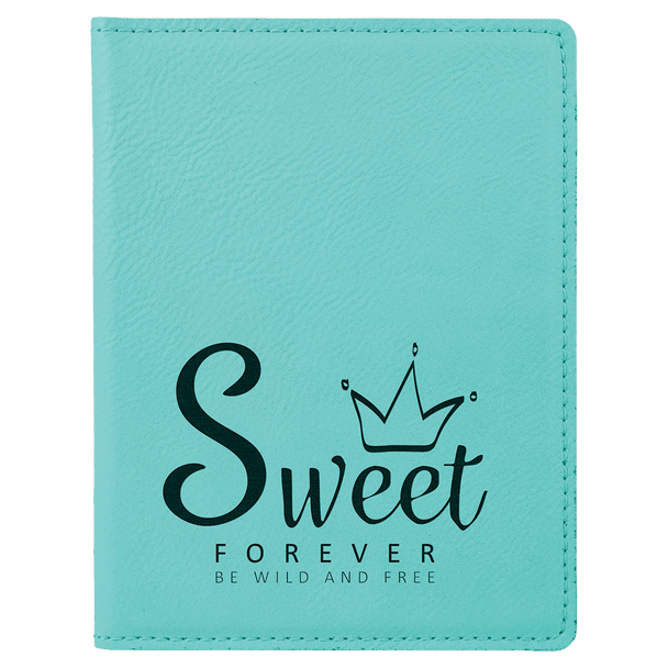 Leatherette Passport Holder Teal