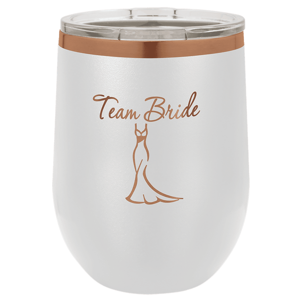 Polar Stemless 12oz White-Rose Gold
