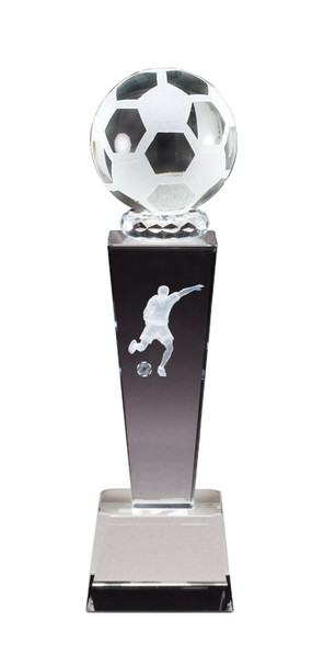 Crystal Soccer Ball with Male Figure
