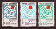 Cambodia Stamps - 1967 , Sc 185-7 UNESCO Hydrological Decade, MNH, F-VF - (9A019)