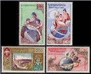 Laos Stamps - Scott # 48-51, MNH, F-VF - (9A034)