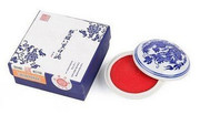 Vermilion Ink Pad for Seals in China Cup measured 2.7" in Diameter (cup inner diameter = 2.0")  (WX6T)