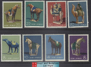 China Stamps - 1961, S46, Scott 592-599 Tri-Coloured Pottery of Tang Dynasty - (Gum Bent on 20C value) - MNH, F-VF (90592)