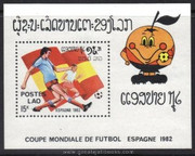 Laos Stamps - Scott 385, World Soccer S/S - MNH, F-VF - (9A04C)