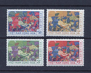 South Vietnam Stamps - 1959 , Sc 108-11 Trung Sisters on Elephants - MLH, F-VF (9V091)