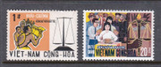 South Vietnam Stamps - 1969 , Sc 349-50 - Democracy - MNH, F-VF (9V098)