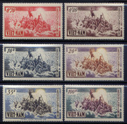 South Vietnam Stamps - 1955, Sc 30-5, Refugees on Raft - MLH, F-VF (9V09Y)