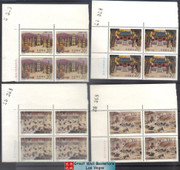 China Stamps - 1995-14 , Scott 2589-92 The 1500th Anniversary of the Shaolin Temple - Imprint Block of 4 w/control number - MNH, F-VF (9258A)