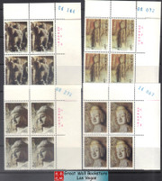 China Stamps - 1993-13 , Scott 2458-61 Longmen Grottoes, Imprint Block of 4 w/control number - MNH, F-VF  (9245E)