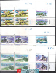 China Stamps - 1996-26 , Scott 2724-2729 Shanghai Pudong - Imprint Block of 4 w/control number - MNH, F-VF (9272D)