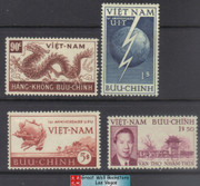 South Vietnam Stamps - 1952, Sc 17, 18, ITU, UPU, Bao Dai 39th Birthday - MNH, F-VF (9V0CV)