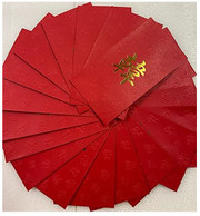 Chinese Red Envelope with Your Family Surname 百家姓紅包 "HAN 韓" (gold embossing envelope size: 3.15" x 6.15" ) pack of 20 red envelopes (WXY0)