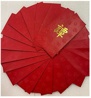Chinese Red Envelope with Your Family Surname 百家姓紅包 "TAN 譚" (gold embossing envelope size: 3.15" x 6.15" ) pack of 20 red envelopes (WXY1)