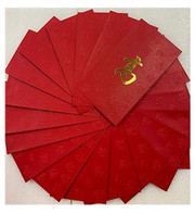 Chinese Red Envelope with Your Family Surname 百家姓紅包 "GAO 高" (gold embossing envelope size: 3.15" x 6.15" ) pack of 20 red envelopes (WXY7)