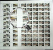 China Stamps - 1998-23 Scott 2904-6 Mausoleum of Yandi - Full sheet of 50 complete sets - MNH, F-VF - (9290G)