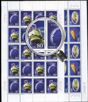 China Stamps - 1999-16 , Scott 2980-83 Scientific and Technological Achievements - Full sheet of 10 complete sets -  MNH, VF - (9298J)