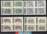 China Stamps - 1956 , S16, Scott 295-8 Pictorial Reproductions from Bricks of East Han Dynasty - Block of 4 - MNH, F-VF - (9029B)