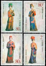 China Stamps - 2003-15, Scott 3293-6 Painted Statues of the Jinci Temple - MNH, F-VF - (93293)