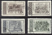 China Stamps - 1956 , S16, Scott 295-298 Pictorial Reproductions from Bricks of East Han Dynasty - CTO, F-VF - (9029D)