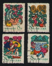 China Stamps - 1958, S18, Scott 351-4 Children - CTO - F-VF - (9035C)