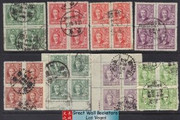 China Stamps - 1947-8 , Sc 747, 48, 49, 53, 54, 92, 94, 95 Dr. Sun Yat-sen - All Block of 4, Used - (9C0BN)