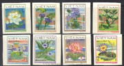 Vietnam Stamps - 1980, Sc 1038-45, Aquatic Flowers, Imperf - MNH, F-VF - (9N03R)