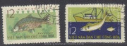 Vietnam Stamps - 1963, Sc 255-6, Fishing Industry - CTO, F-VF - (9N063)