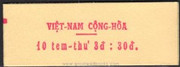 South Vietnam Stamps - 1966 , Sc 290Ab, Unexploded (still sealed) Booklet contains two vertical strips of 5 with selvage at either end. MNH, F-VF - (9V01Q)