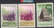 South Vietnam Stamps - 1957, Sc 63, 64, 65, NC Hunters on Elephants, MNH, F-VF - (9V03Y)